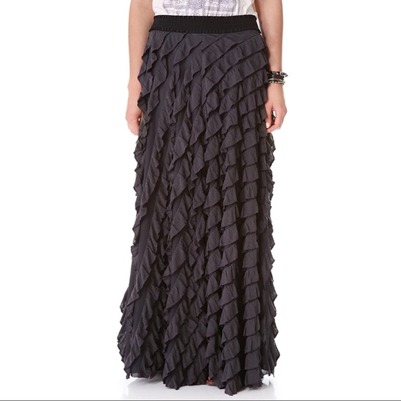 Free People RARE Tiered Maxi Skirt - Picture 2 of 7